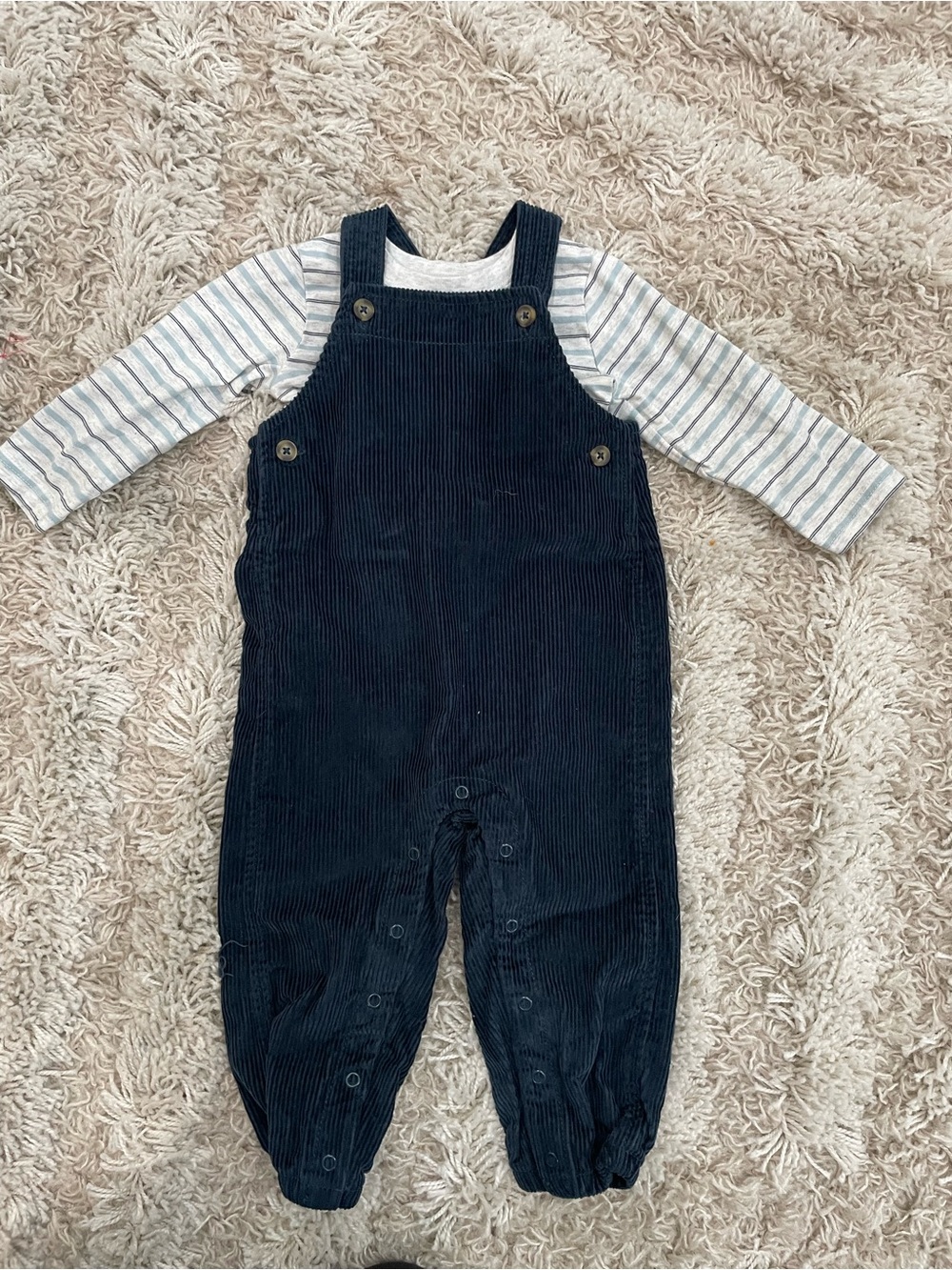Carter's Corduroy Overalls and Shirt 2 piece set